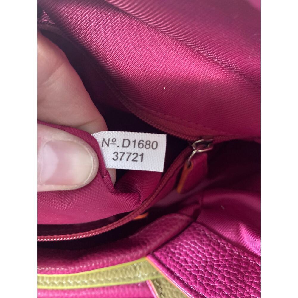 COACH 37721 LARGE BROWN, PINK PEBBLED LEATHER SHOULDER BAG - Picture 13 of 16